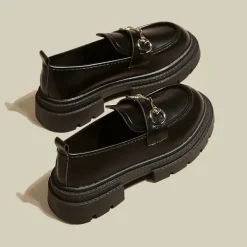 Classics|Boots / Platform Boots*Boogzel Clothing School Spirit Loafers Black