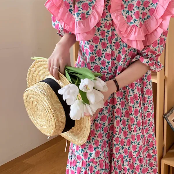 Dresses & Rompers*Boogzel Clothing Secret Garden Collar Floral Dress Pink