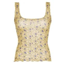 Y2K Tops*Boogzel Clothing Secret Garden Mesh Tank Top