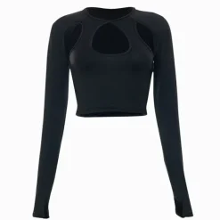 Long Sleeve Tops*Boogzel Clothing Self Made Crop Top Black