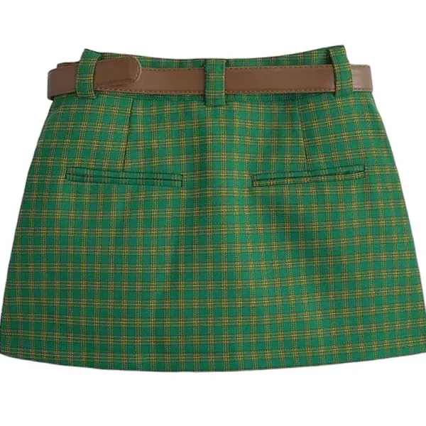 Skirts*Boogzel Clothing Self Made Preppy Mini Skirt Green