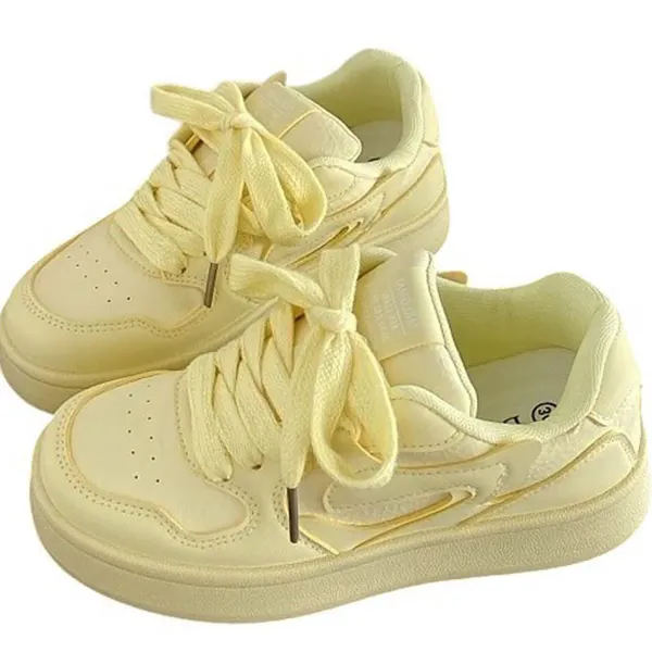 Aesthetic Sneakers*Boogzel Clothing Self Made Skater Sneakers in Yellow
