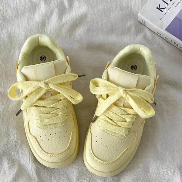 Aesthetic Sneakers*Boogzel Clothing Self Made Skater Sneakers in Yellow