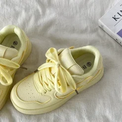 Aesthetic Sneakers*Boogzel Clothing Self Made Skater Sneakers in Yellow