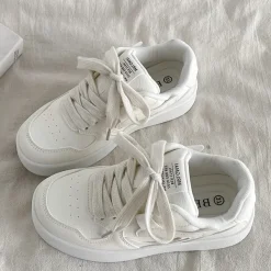 Aesthetic Sneakers*Boogzel Clothing Self Made Skater Sneakers in White