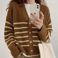 Striped Sweaters|Knit Cardigans*Boogzel Clothing Self Made Striped Cardigan