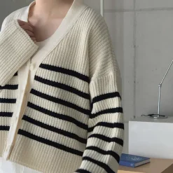 Striped Sweaters|Knit Cardigans*Boogzel Clothing Self Made Striped Cardigan