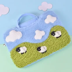 Bags & Purses*Boogzel Clothing Sheep Embroidery Aesthetic Handbag Blue/green