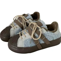 Aesthetic Sneakers*Boogzel Clothing Sherpa Buckle Straps Sneakers