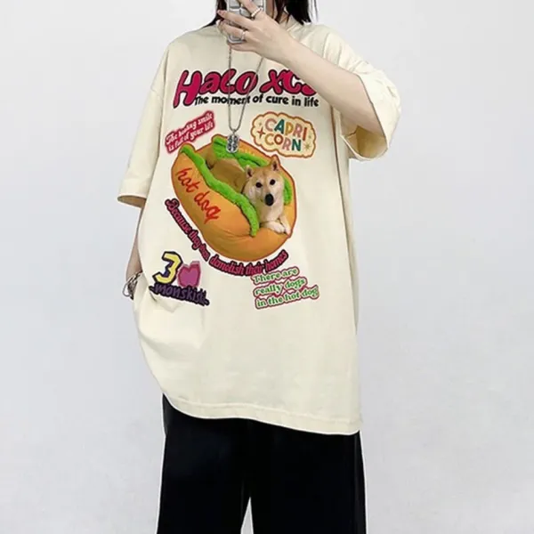 Aesthetic T-Shirts & Graphic Tees*Boogzel Clothing Shiba Inu Dog Aesthetic T-Shirt Beige