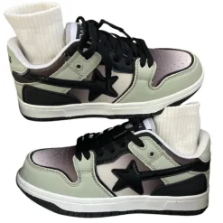 Classics|Aesthetic Sneakers*Boogzel Clothing Shooting Star Sneakers in Gradient Grey