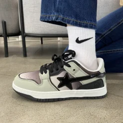 Classics|Aesthetic Sneakers*Boogzel Clothing Shooting Star Sneakers in Gradient Grey