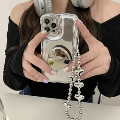 Iphone Cases*Boogzel Clothing Bead Chain iPhone Case Silver