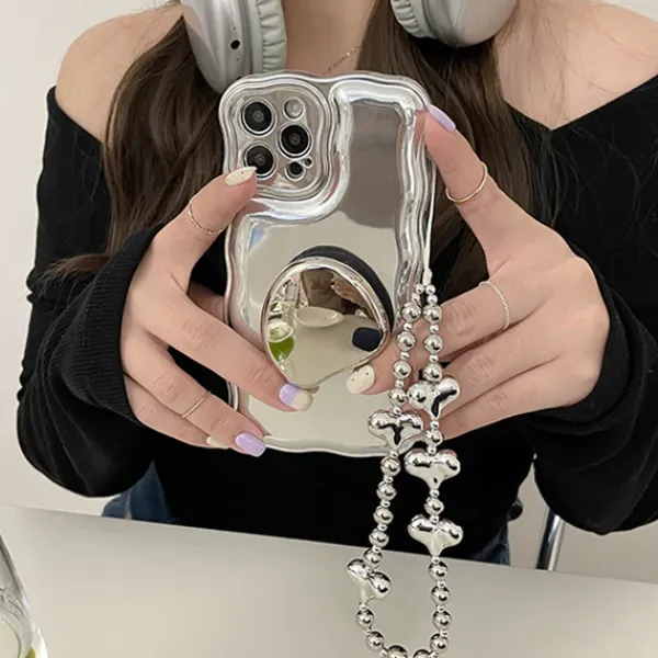 Iphone Cases*Boogzel Clothing Bead Chain iPhone Case Silver