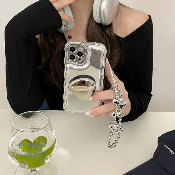 Iphone Cases*Boogzel Clothing Bead Chain iPhone Case Silver