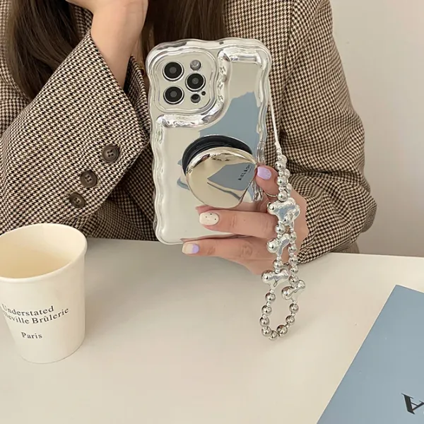 Iphone Cases*Boogzel Clothing Bead Chain iPhone Case Silver