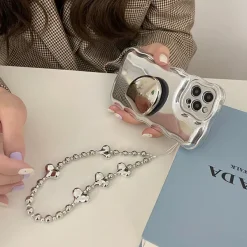 Iphone Cases*Boogzel Clothing Bead Chain iPhone Case Silver