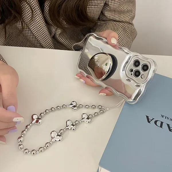 Iphone Cases*Boogzel Clothing Bead Chain iPhone Case Silver
