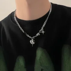 Necklaces & Chokers*Boogzel Clothing Star Chain Necklace Silver