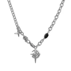 Necklaces & Chokers*Boogzel Clothing Star Chain Necklace Silver