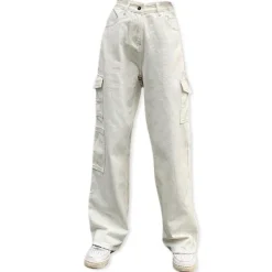 Jeans*Boogzel Clothing Skater Cargo Jeans White