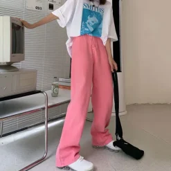 Jeans*Boogzel Clothing Skater Girl Aesthetic Wide Neon Jeans