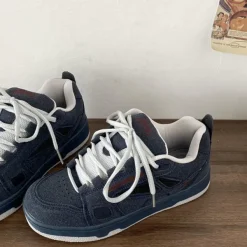 Aesthetic Sneakers*Boogzel Clothing Skater Girl Sneakers in Navy Blue