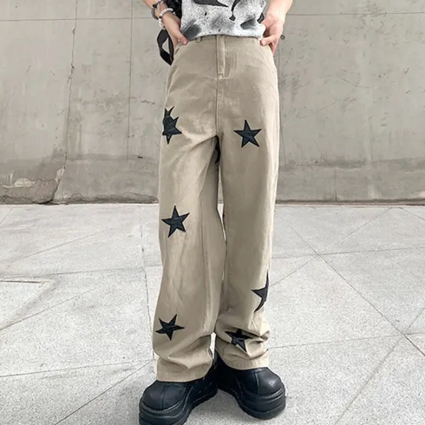 Jeans*Boogzel Clothing Skater Girl Star Jeans Green