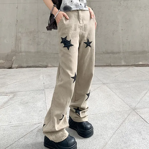 Jeans*Boogzel Clothing Skater Girl Star Jeans Green