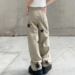 Jeans*Boogzel Clothing Skater Girl Star Jeans Green