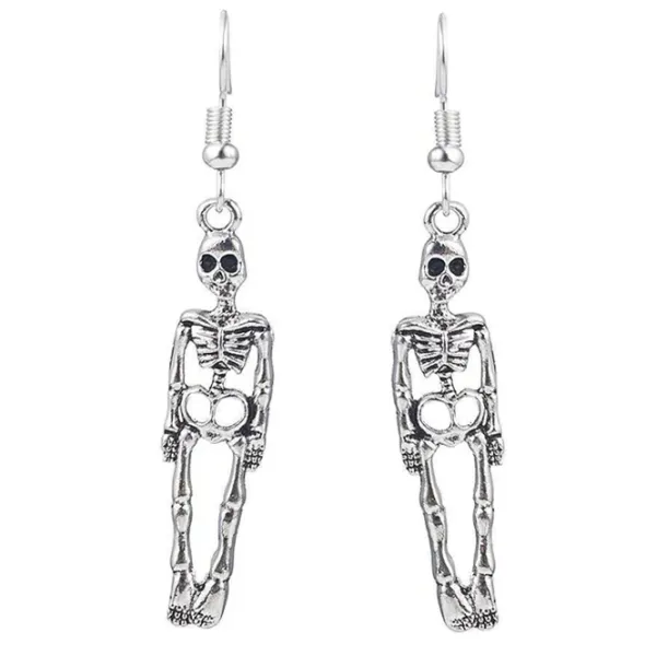 Earrings*Boogzel Clothing Skeleton Earrings Silver