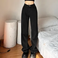 Jeans*Boogzel Clothing Skeleton Embroidery Jeans Black