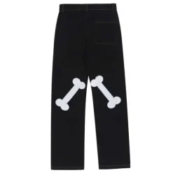 Jeans*Boogzel Clothing Skeleton Hands Embroidery Jeans Black