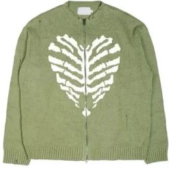 Knit Cardigans|Sweaters*Boogzel Clothing Skeleton Print Zip Up Sweater