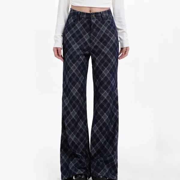 Pants & Trousers*Boogzel Clothing Skippin' School Plaid Pants Blue