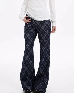 Pants & Trousers*Boogzel Clothing Skippin' School Plaid Pants Blue