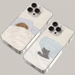 Iphone Cases*Boogzel Clothing Sleeping Kitten iPhone Case Clear
