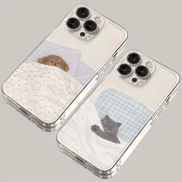 Iphone Cases*Boogzel Clothing Sleeping Kitten iPhone Case Clear