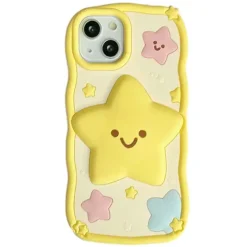 Iphone Cases*Boogzel Clothing Smile Face Star iPhone Case Yellow
