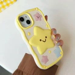 Iphone Cases*Boogzel Clothing Smile Face Star iPhone Case Yellow