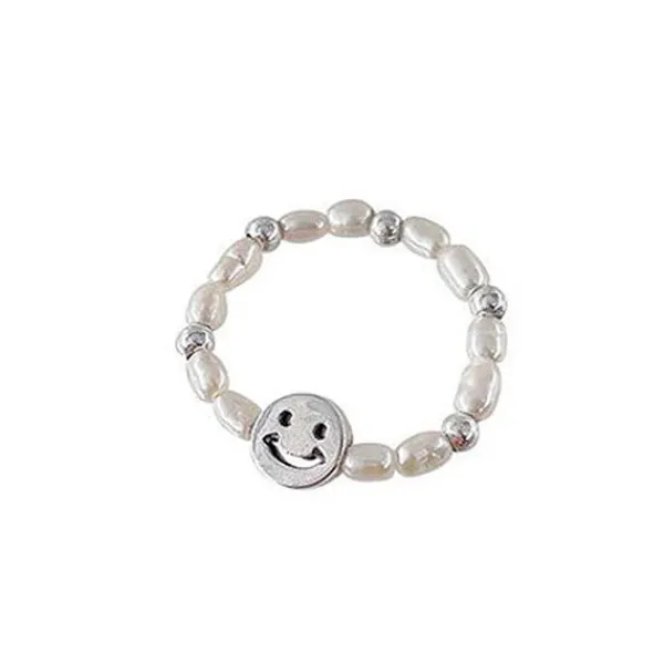 Rings*Boogzel Clothing Smile Pearl Ring White