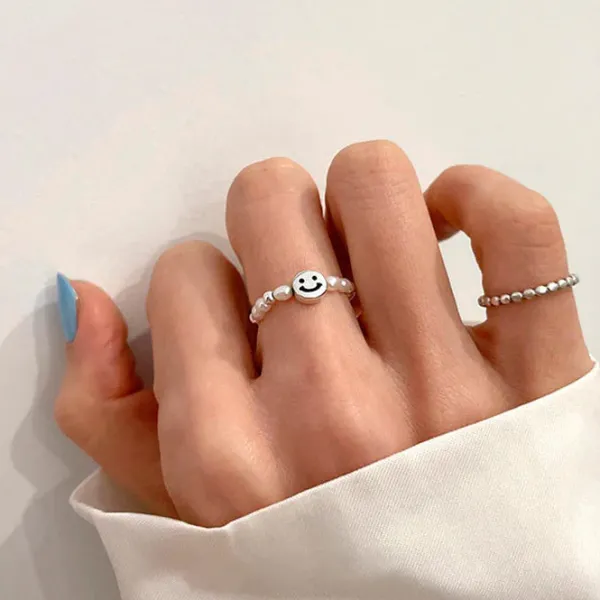 Rings*Boogzel Clothing Smile Pearl Ring White