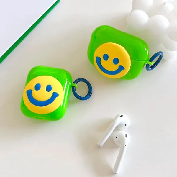 Iphone Cases*Boogzel Clothing Smiley Face AirPods Case Green