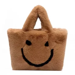 Bags & Purses*Boogzel Clothing Smiley Face Fuzzy Handbag