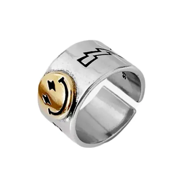 Rings*Boogzel Clothing Smiley Face Ring Silver