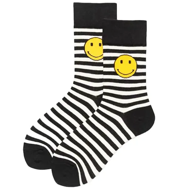 Socks*Boogzel Clothing Smiley Face Striped Socks