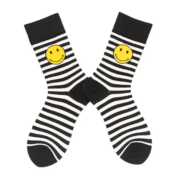 Socks*Boogzel Clothing Smiley Face Striped Socks