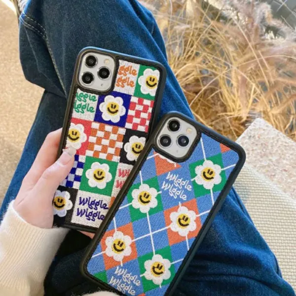 Iphone Cases*Boogzel Clothing Smiley Flower Embroidery iPhone Case