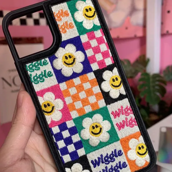 Iphone Cases*Boogzel Clothing Smiley Flower Embroidery iPhone Case