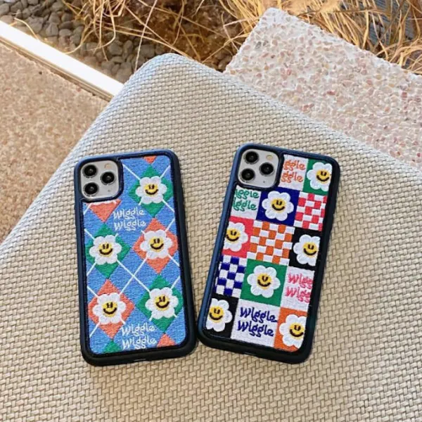 Iphone Cases*Boogzel Clothing Smiley Flower Embroidery iPhone Case